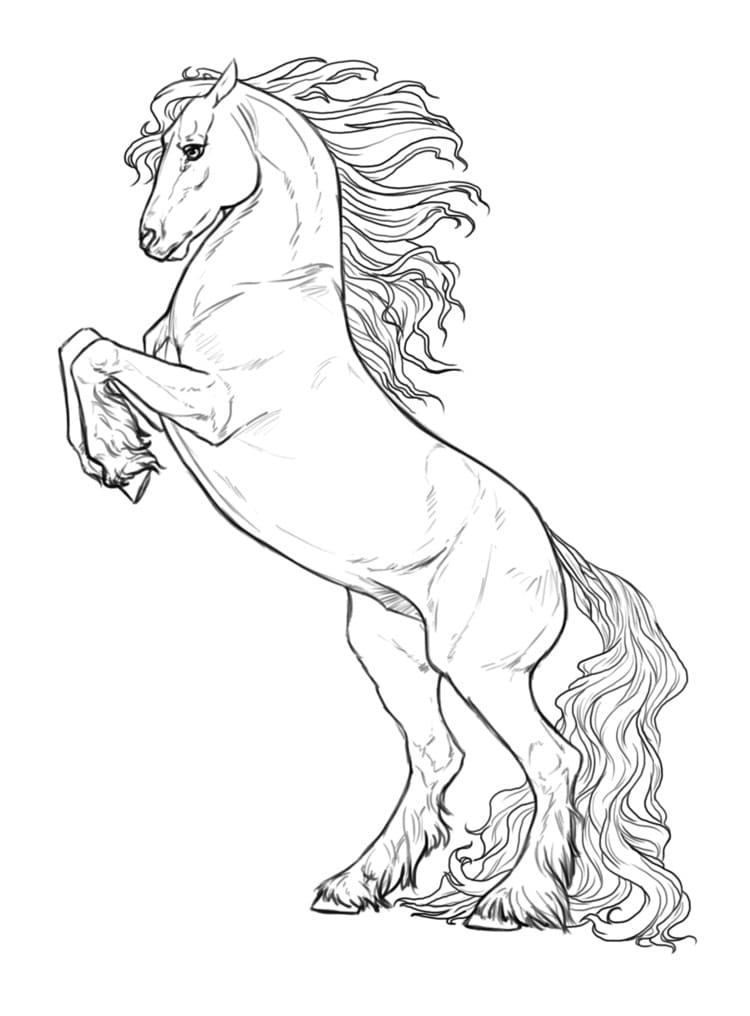 cool horse coloring pages