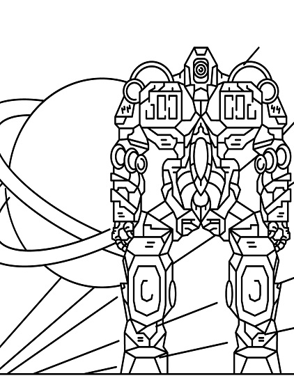 Cool Robot Coloring Pages