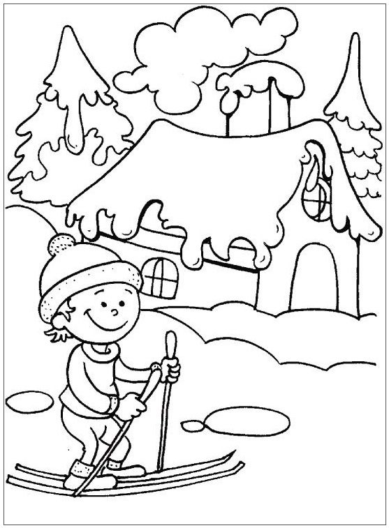 copyright free winter coloring pages