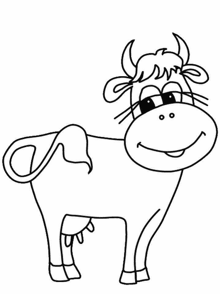 Cute Cow Coloring Pages