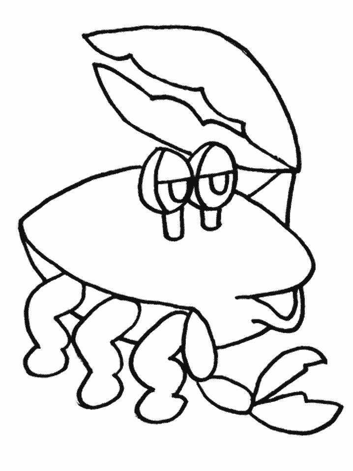 Free Printable Crab Coloring page