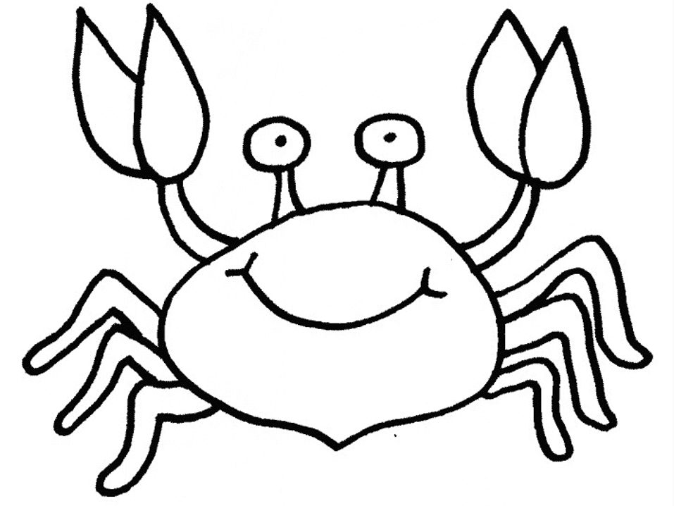 Cartoon Crab Coloring Pages