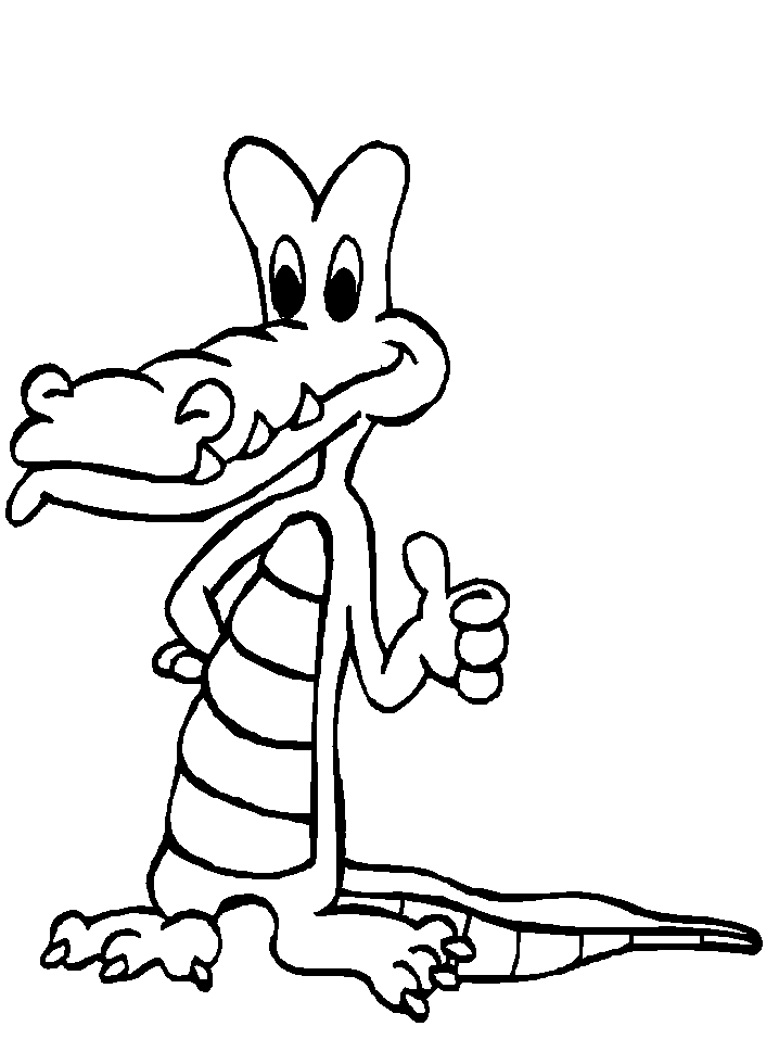 Crocodile Coloring Pages Free
