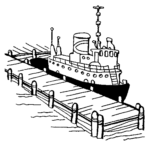 cruise ship dock coloring page