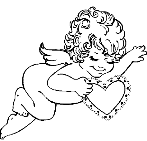 Cupid Coloring Pages for Kids