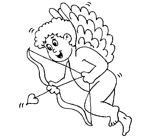 Cupid Coloring Page Printable