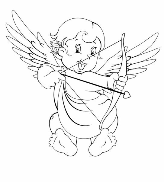 Cute Cupid Coloring Page