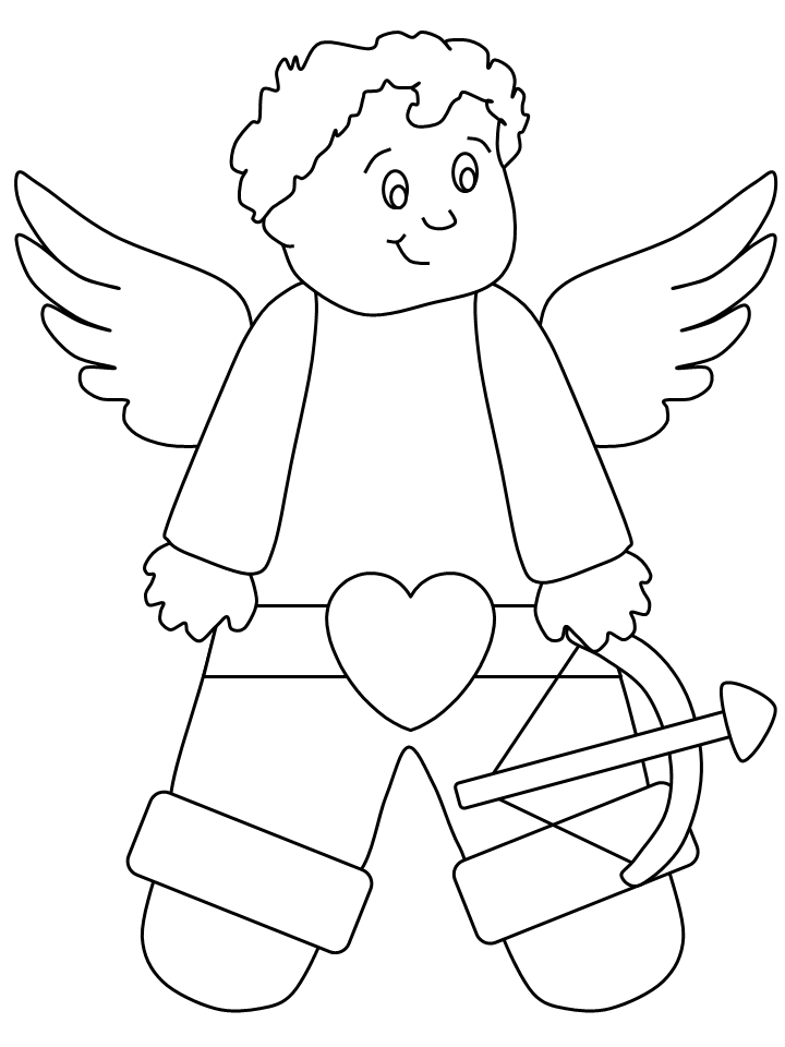 Cupid Valentines Coloring Pages