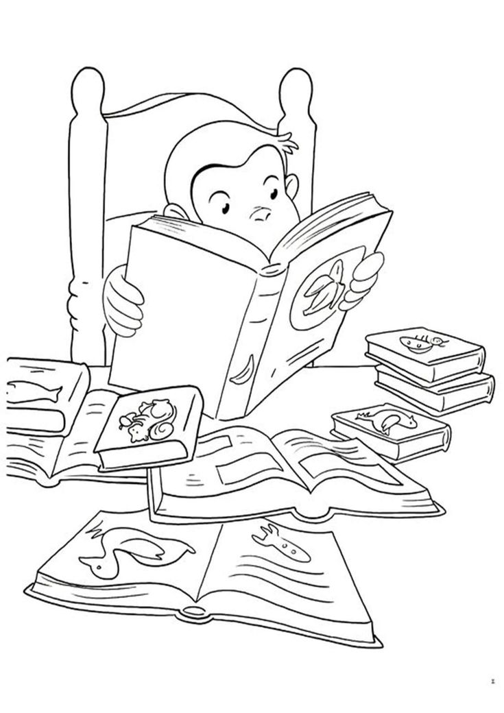curious george winter nap coloring pages