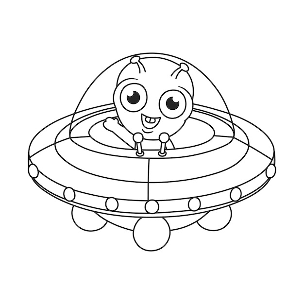 Cute Alien Coloring Pages