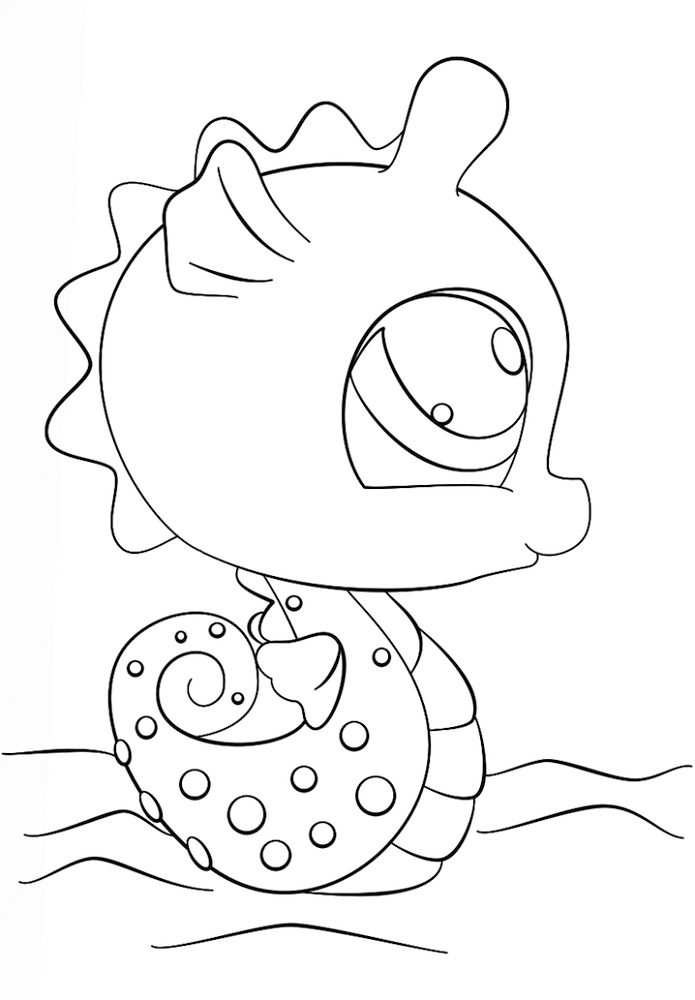 cute baby sea horse coloring pages