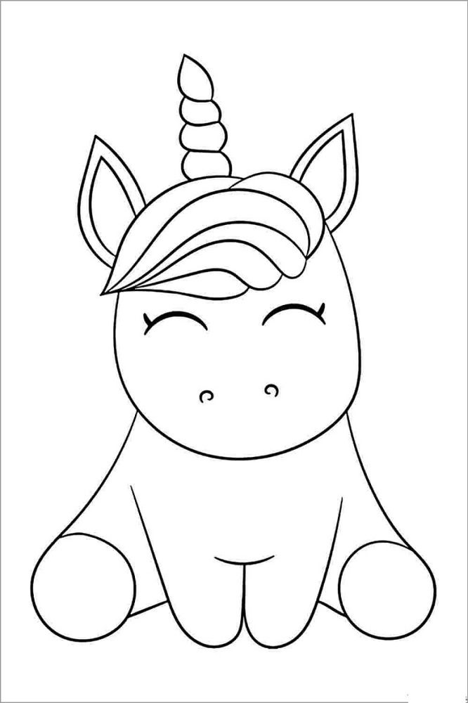 cute baby unicorn coloring pages