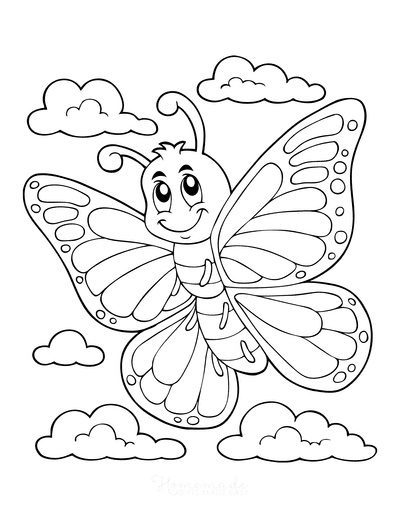 cute butterfly coloring pages