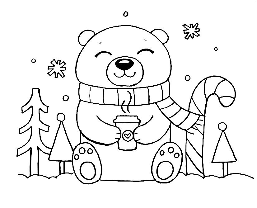 cute coloring pages winter