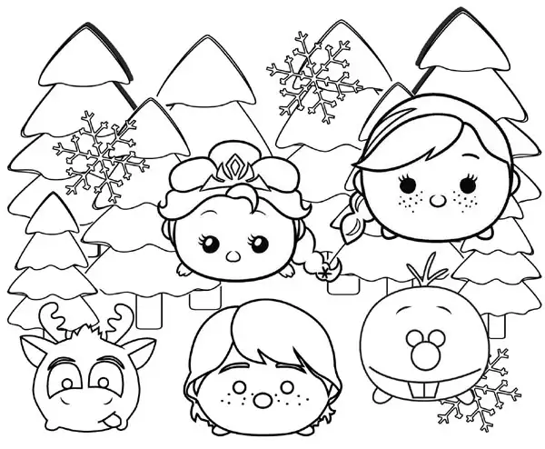 cute disney winter coloring pages