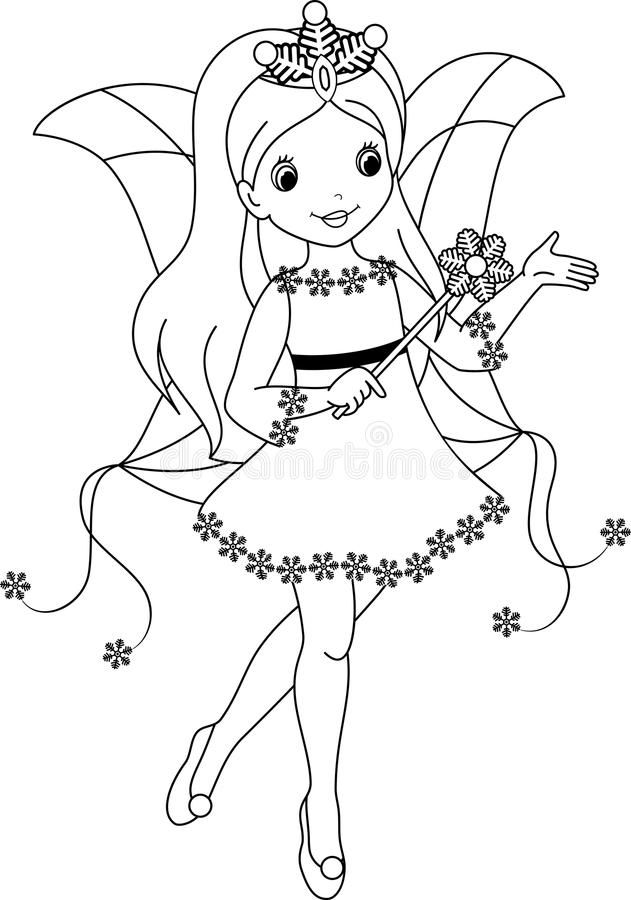 cute-fairy-coloring-pages-winter