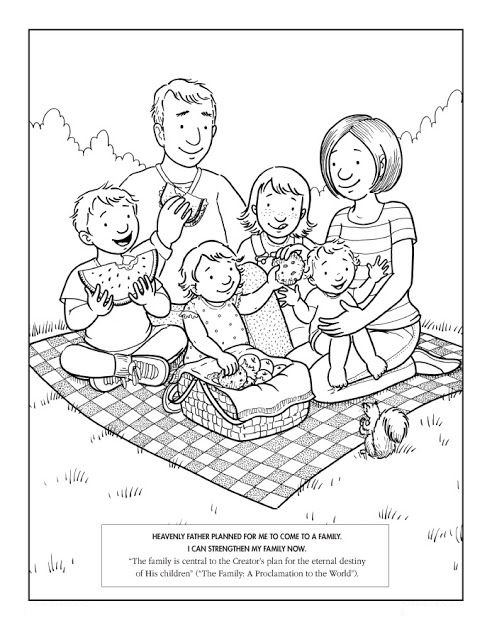 Cute Family Coloring Pages