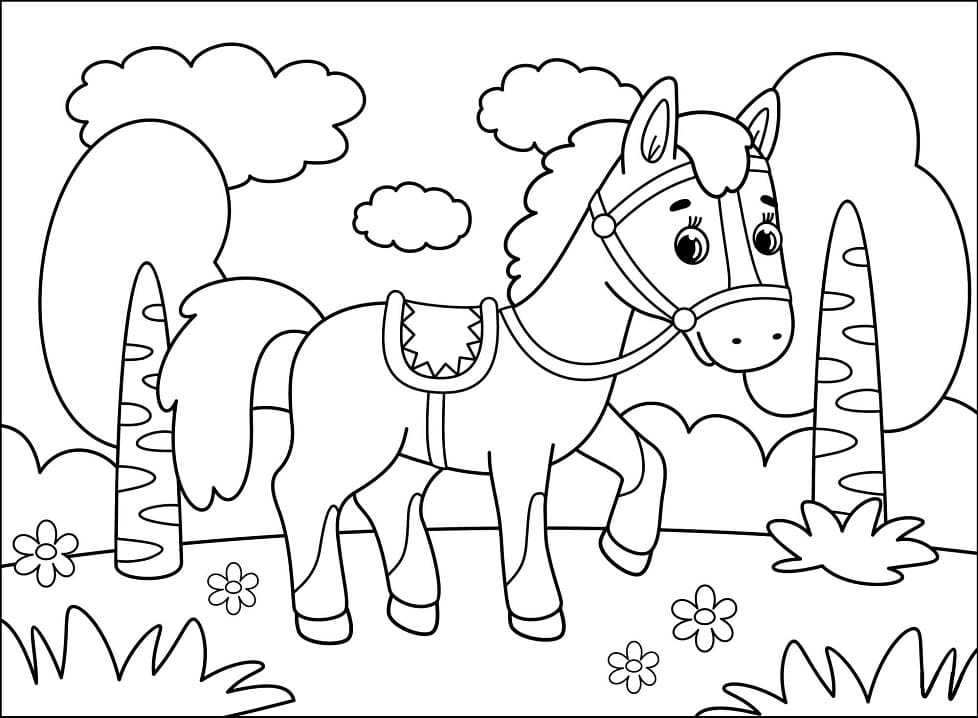 cute horse printable coloring pages