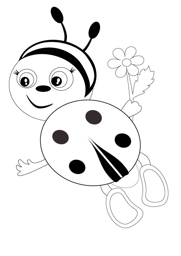 cute ladybug coloring pages