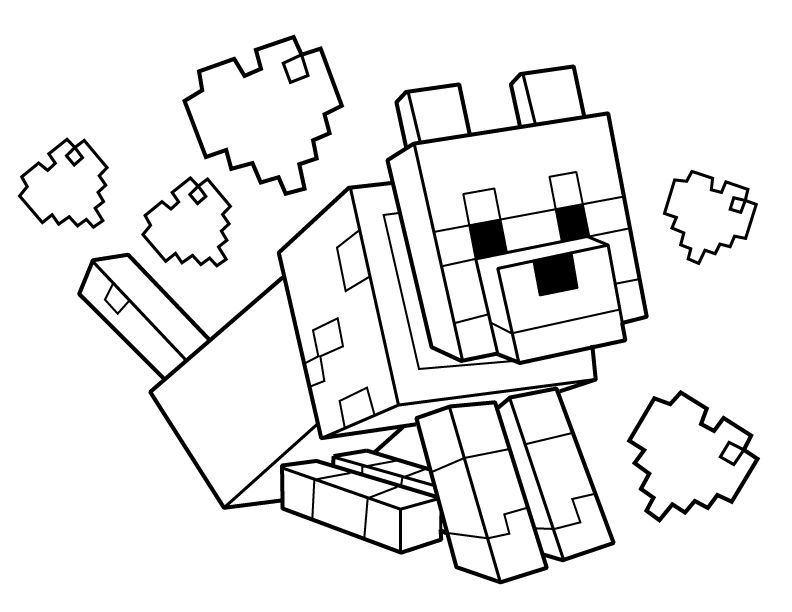 cute minecraft coloring pages