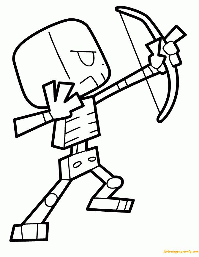 Cute Minecraft Zombie Coloring Pages & book for kids.