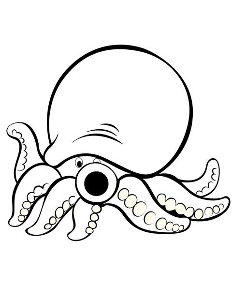 Cute Octopus Coloring Page