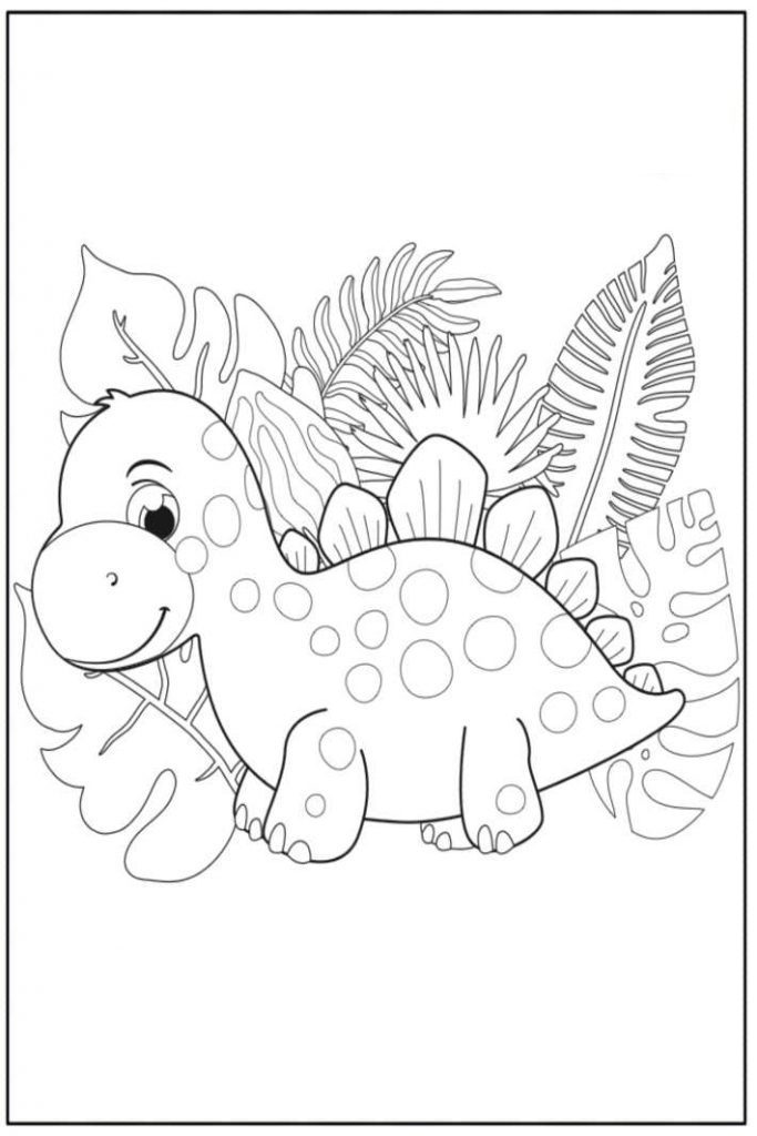 cute printable cute dinosaur coloring pages