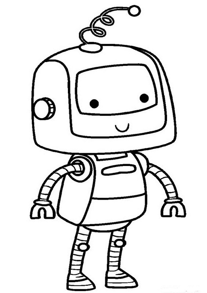 Cute Robot Coloring Pages