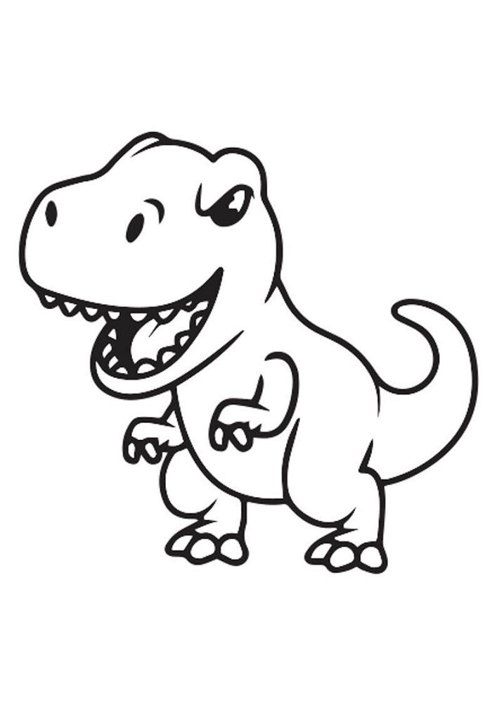 cute t-rex dinosaur coloring pages