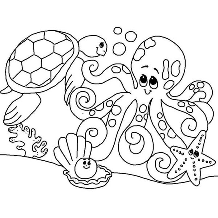 cute water animal coloring pages