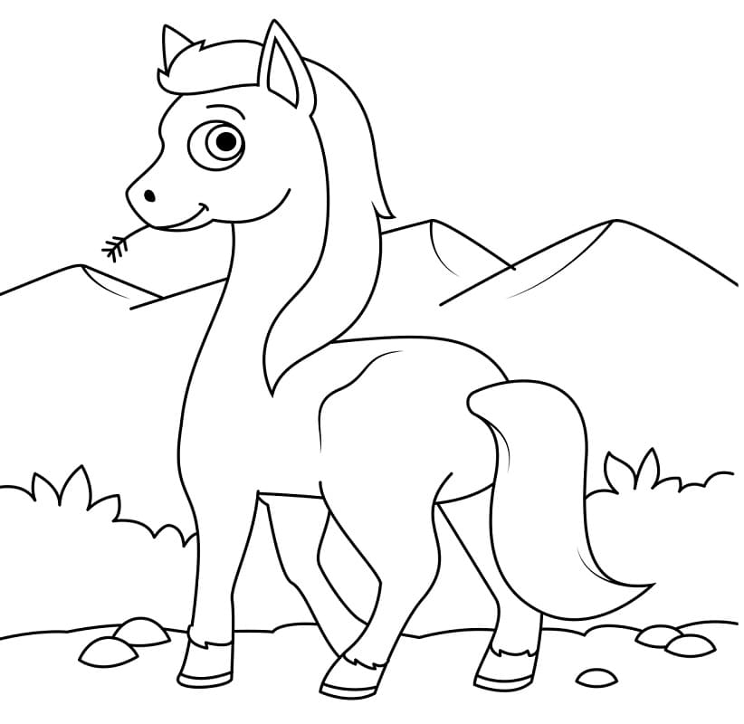 cute wild horse coloring pages