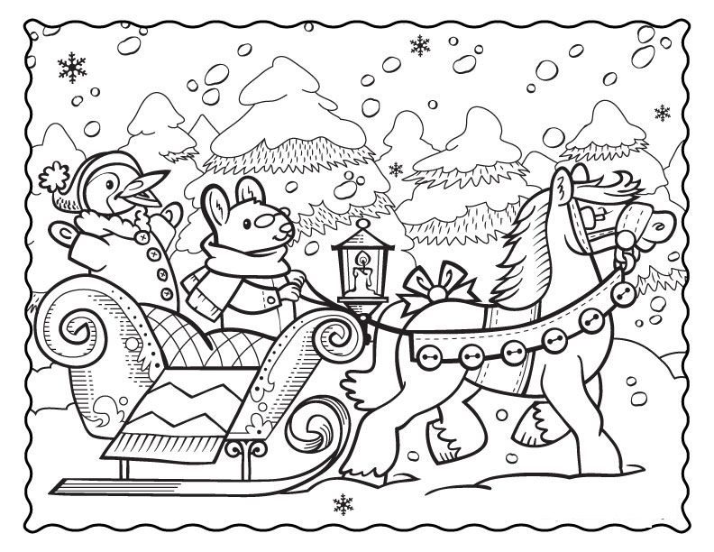 Cute Winter Coloring Pages for Kids & book for kids.