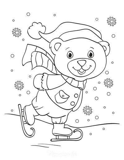 cute winter coloring pages