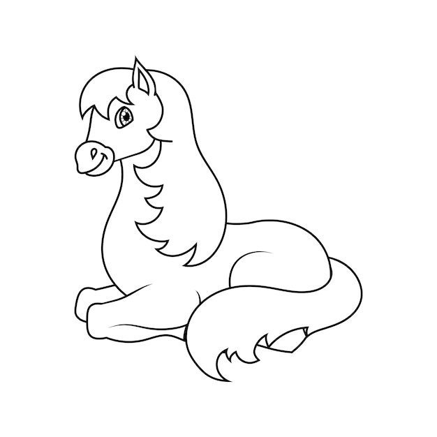cutie baby horse coloring pages