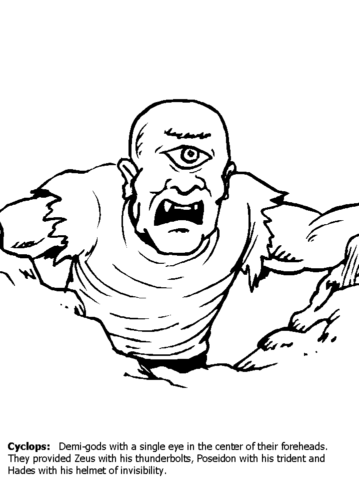 Cyclops Greek Coloring Pages