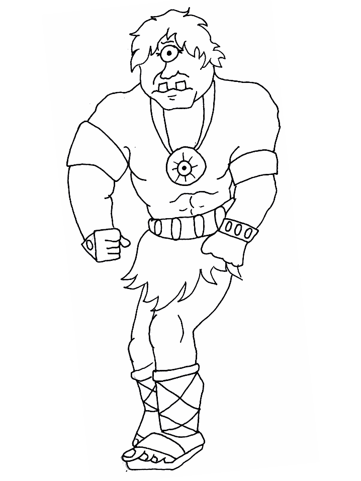 Cyclops Coloring Pages