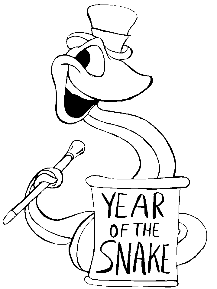 Chinese New Year Snake coloring page