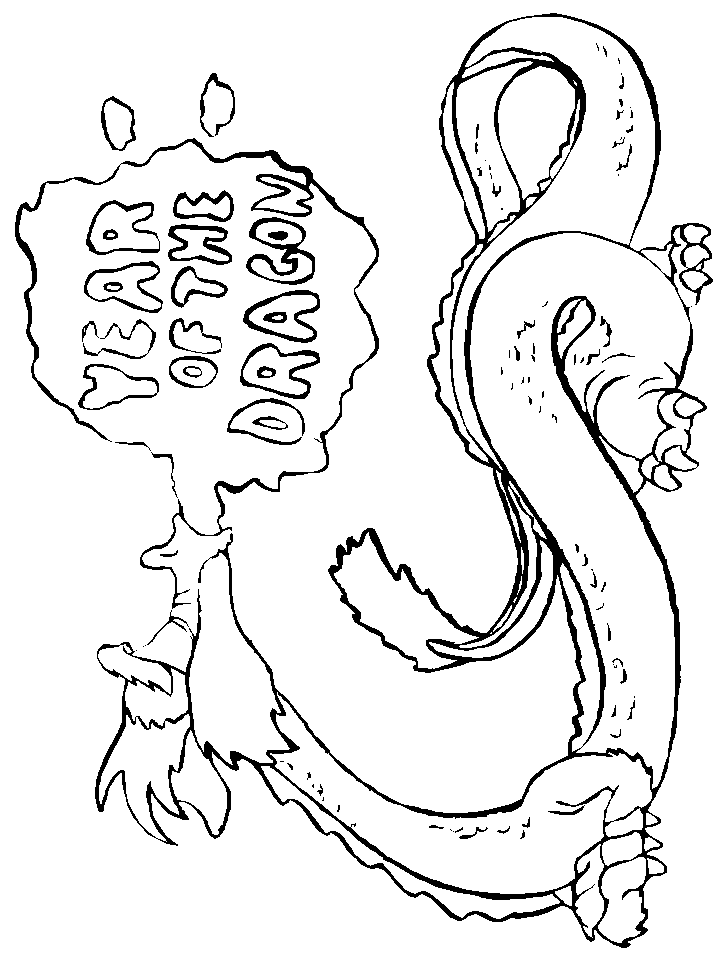 Chinese New Year Dragon coloring page