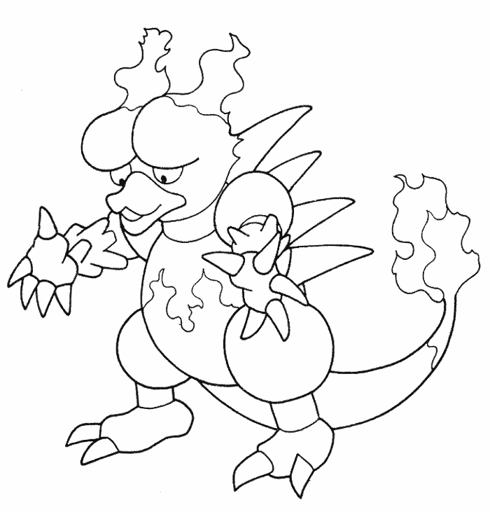 Magmar Coloring Pages