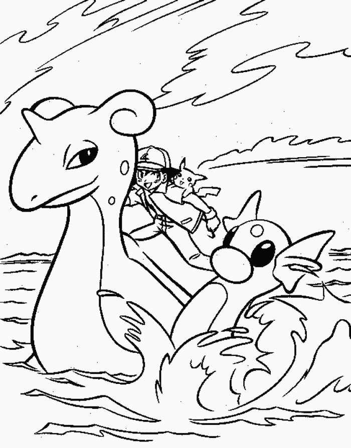 Ash And His Pokemon Coloring Pages