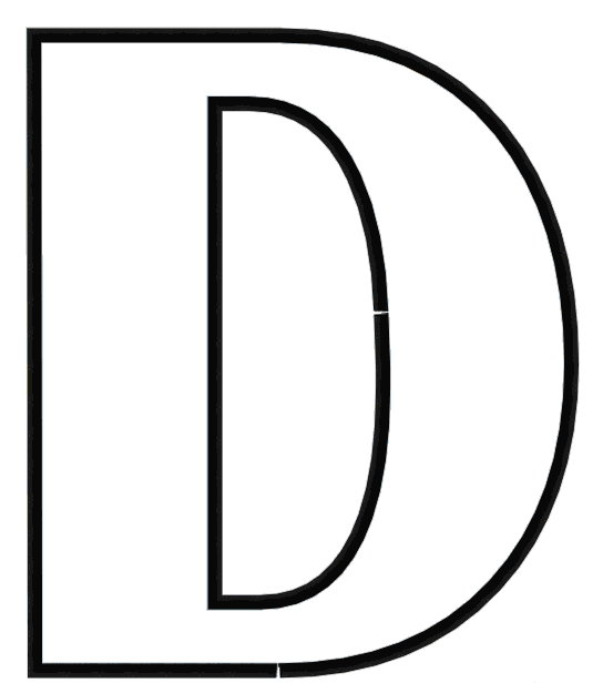 Letter D Coloring Page