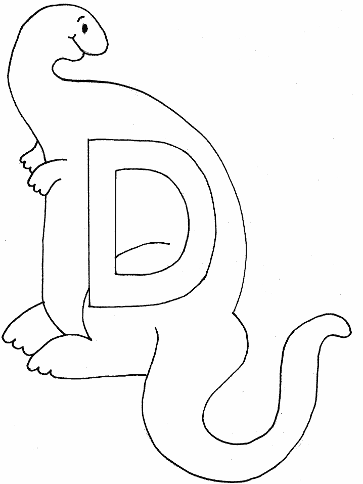 D Dinosaur Alphabet Coloring Pages
