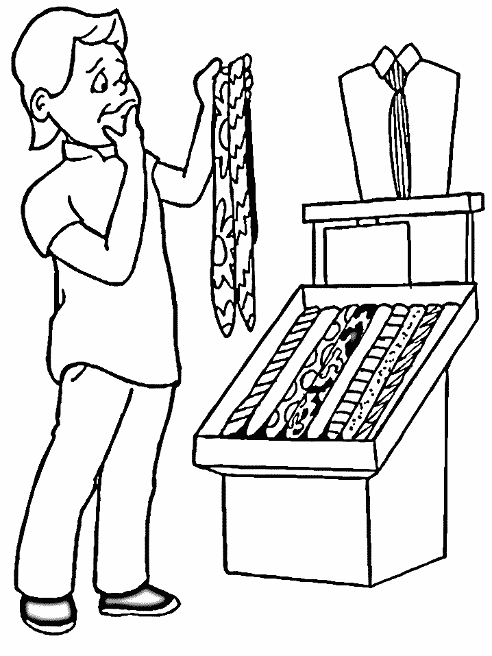 dad ties coloring page