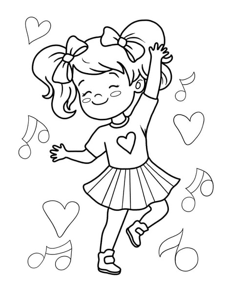 Dance Coloring Page