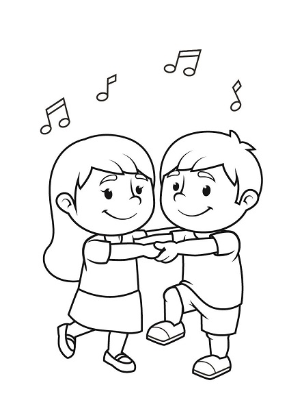 Dancing Coloring Page