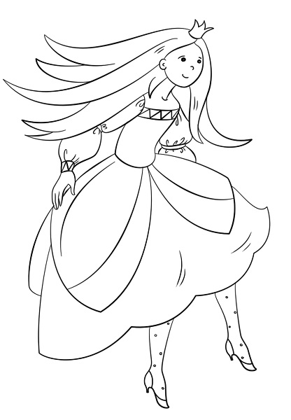 Dancing Princess Coloring Pages