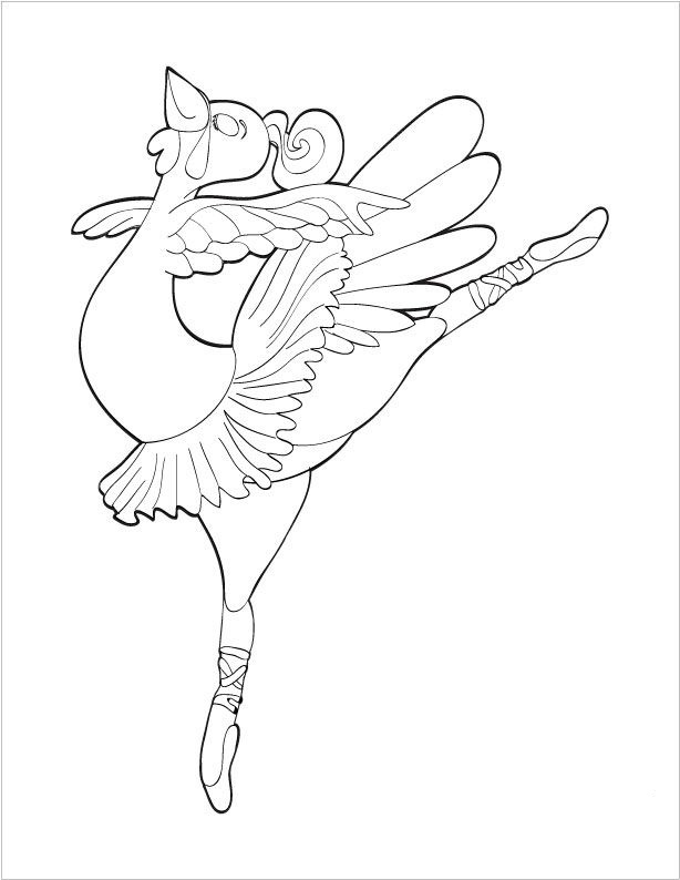 Dancing Turkey Coloring Page