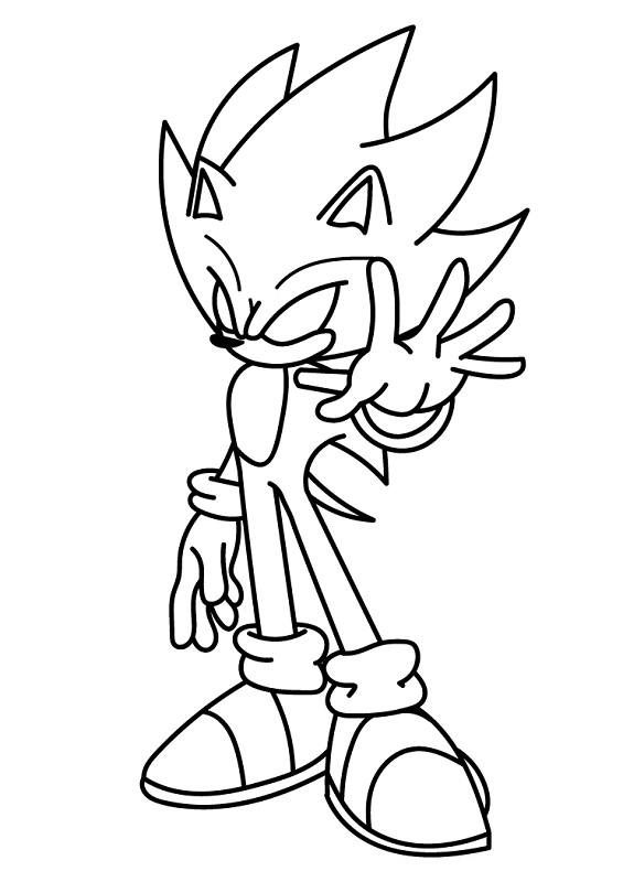 Dark Sonic Coloring Pages