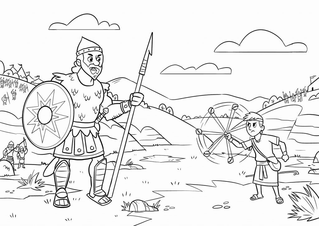 David And Goliath Coloring Page