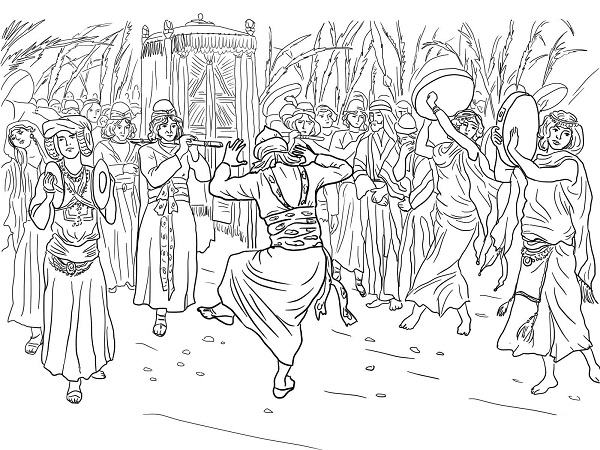 David Dancing Coloring Page